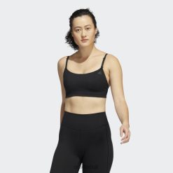Adidas Uk 8NL888866 Adidas Women Fashion Black Yoga Studio Light-Support Bra Black